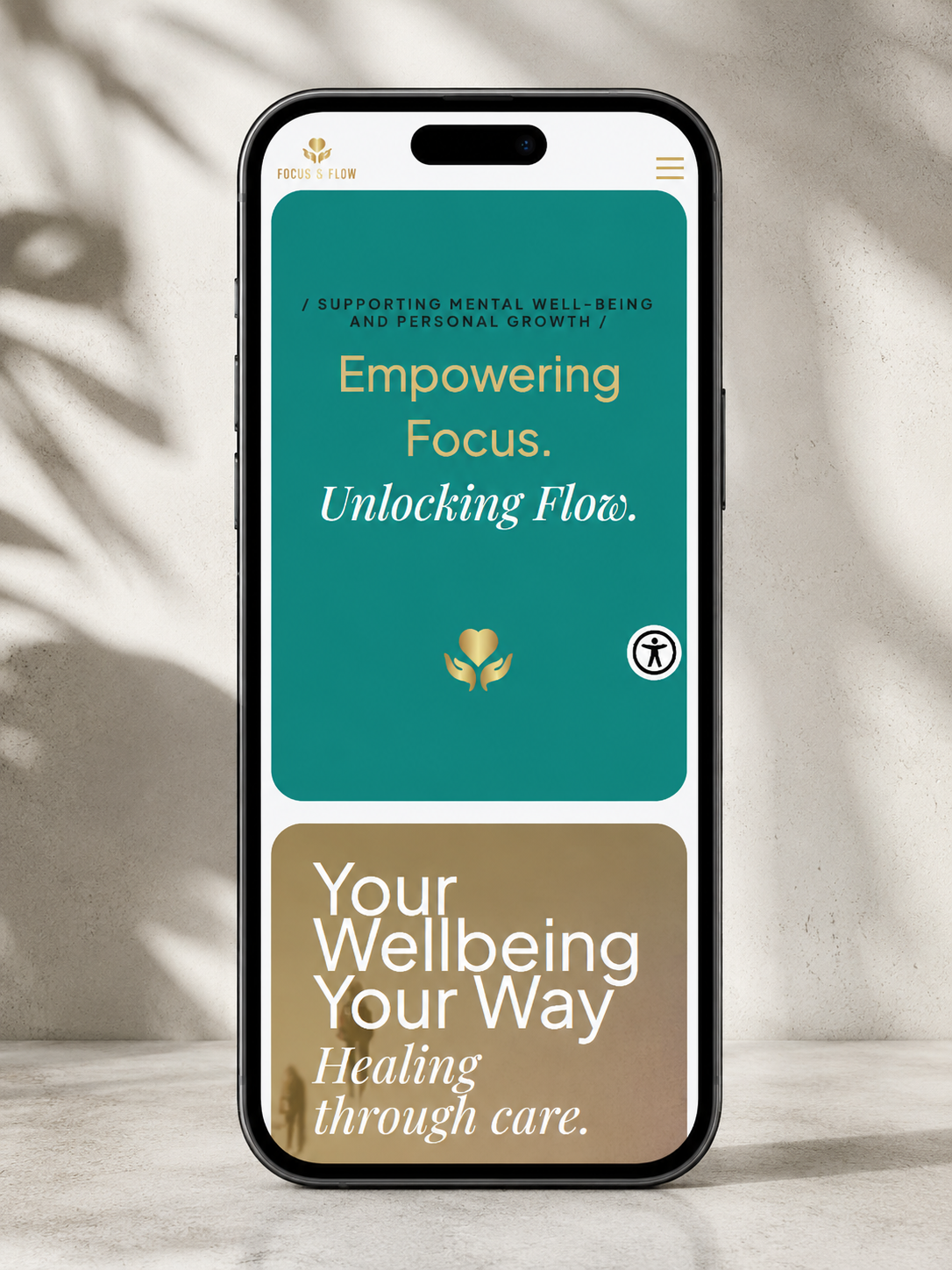 Focus & Flow website mobile view