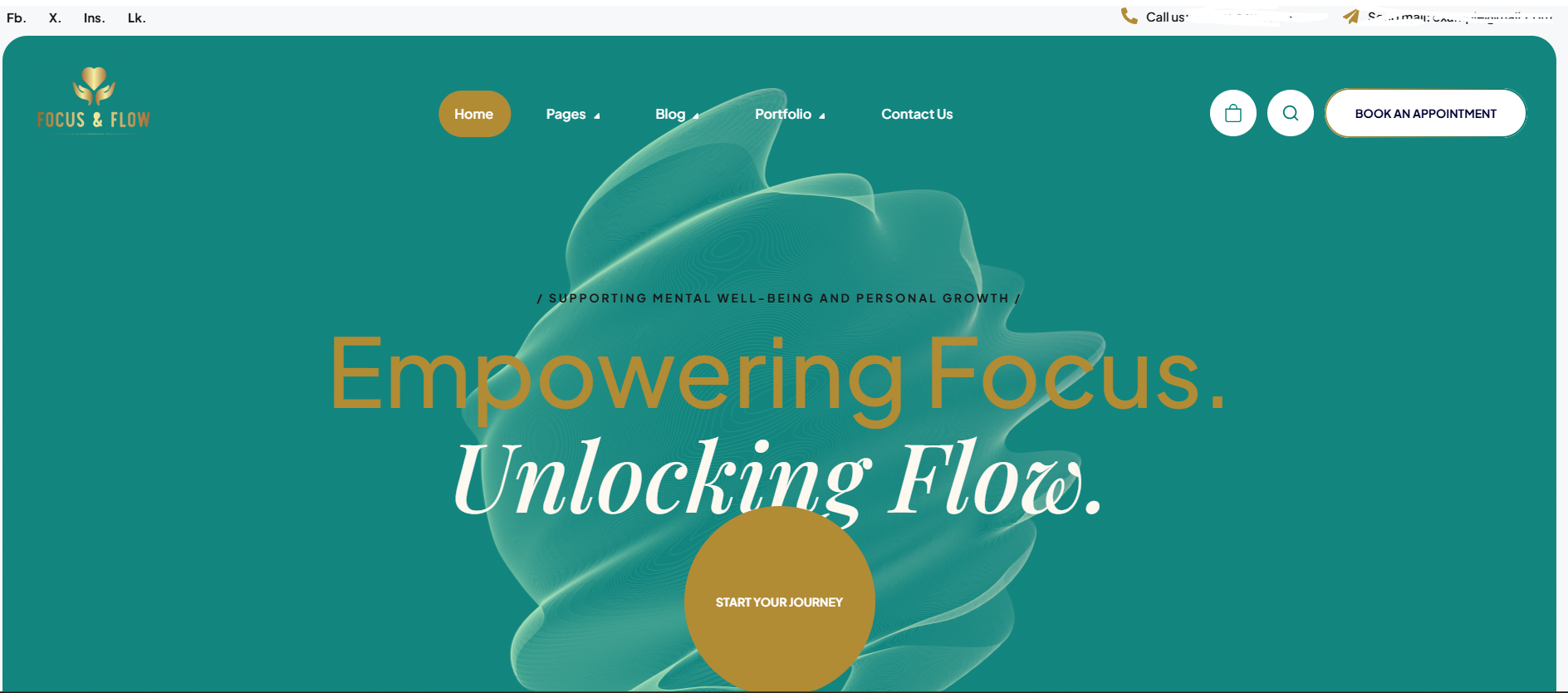 Focus & Flow website desktop view